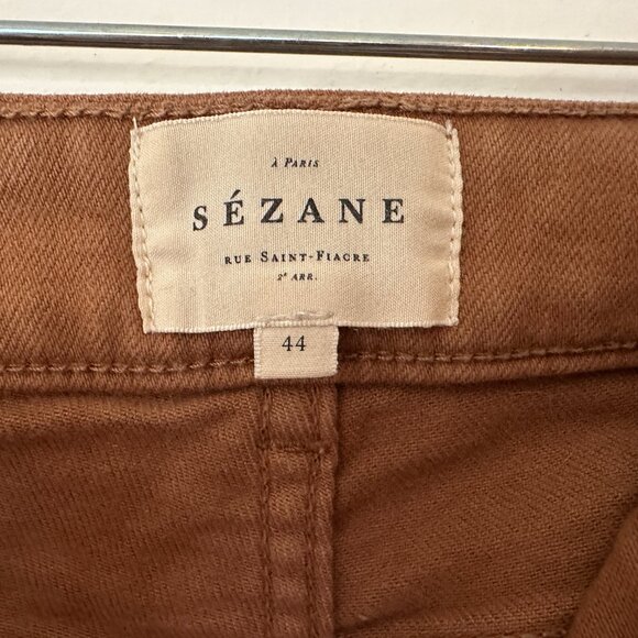 Sezane Manu Trousers in Coffee - Picture 3 of 4